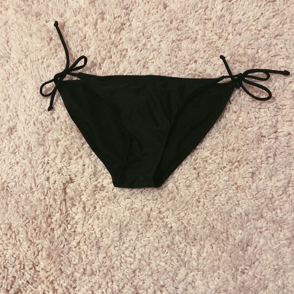 Target Other - black full coverage bikini bottoms tie up on side